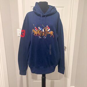 POLO Ralph Lauren Triple Pony Pullover Hoodie in Navy, size Men's Large, NWT